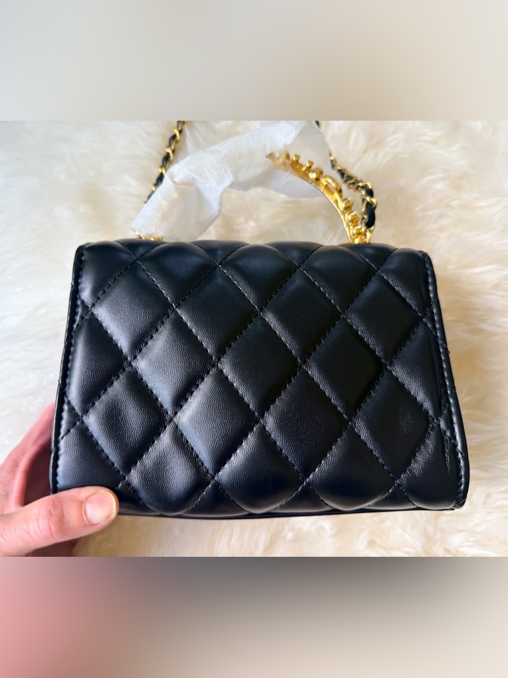 **PRICE FIRM** Chanel MAKEUP Crystal Inset & Pearl Handle Bag w SEALED Hardware - Picture 6 of 15